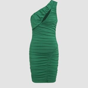 Cider Emerald One Shoulder Dress